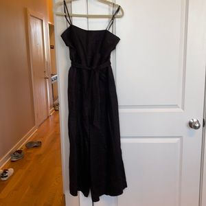 Jcrew black linen jumpsuit